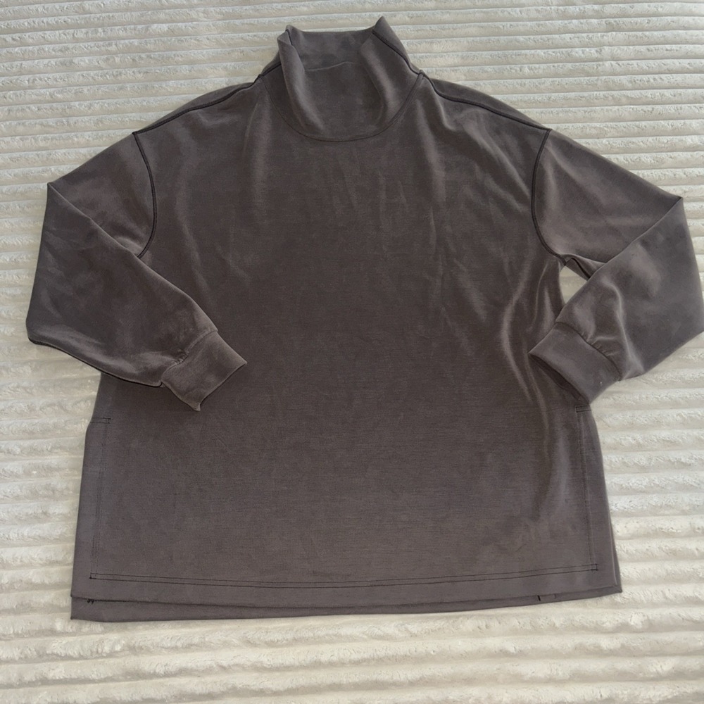 Lululemon Espresso Softstreme Funnel-Neck Long Sleeve Pullover Women's Size 8/10